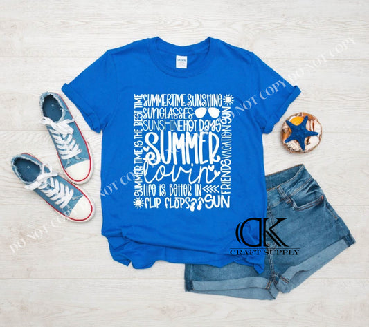 Summer Lovin Word Typography Single Color (Adult)