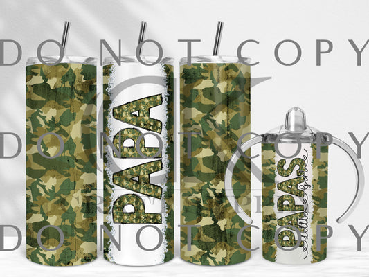 Split Camo with Name (Sublimation Tumbler Wrap)