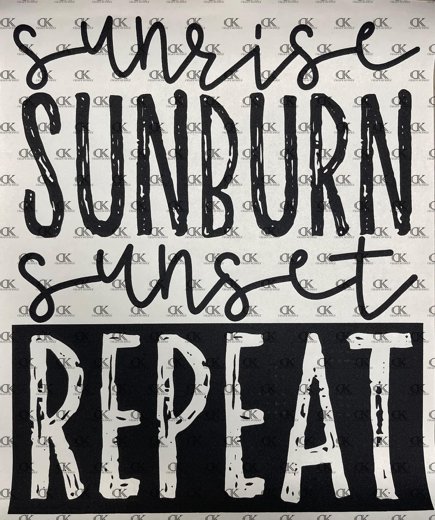 Sunrise Sunburn Sunset Repeat Single Color (Adult)