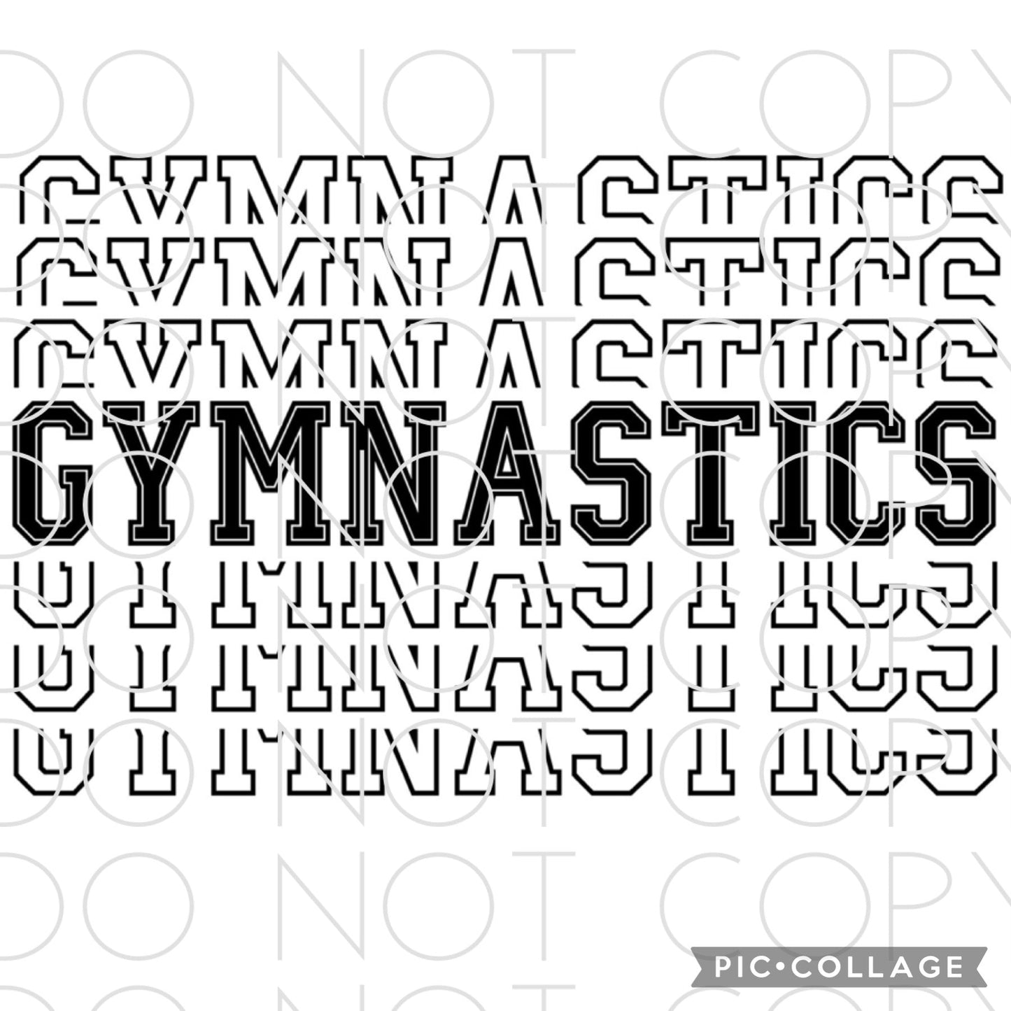 Gymnastics Stacked (Sublimation)