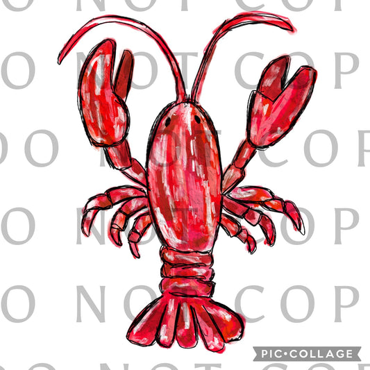 Watercolor Crawfish (Sublimation)