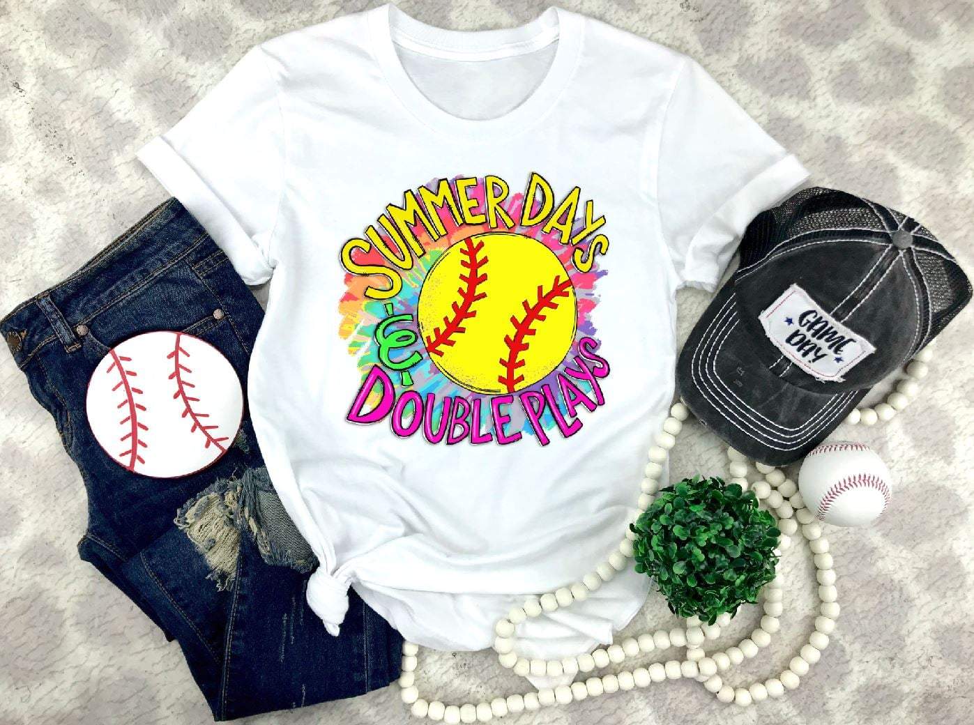 Summer Days Double Plays Softball Full Color (Adult)