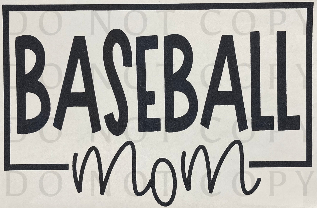 Baseball Mom Square Single Color (Adult)