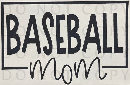 Baseball Mom Square Single Color (Adult)