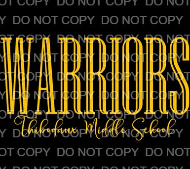 Thibodaux Middle School Warriors (Sublimation)