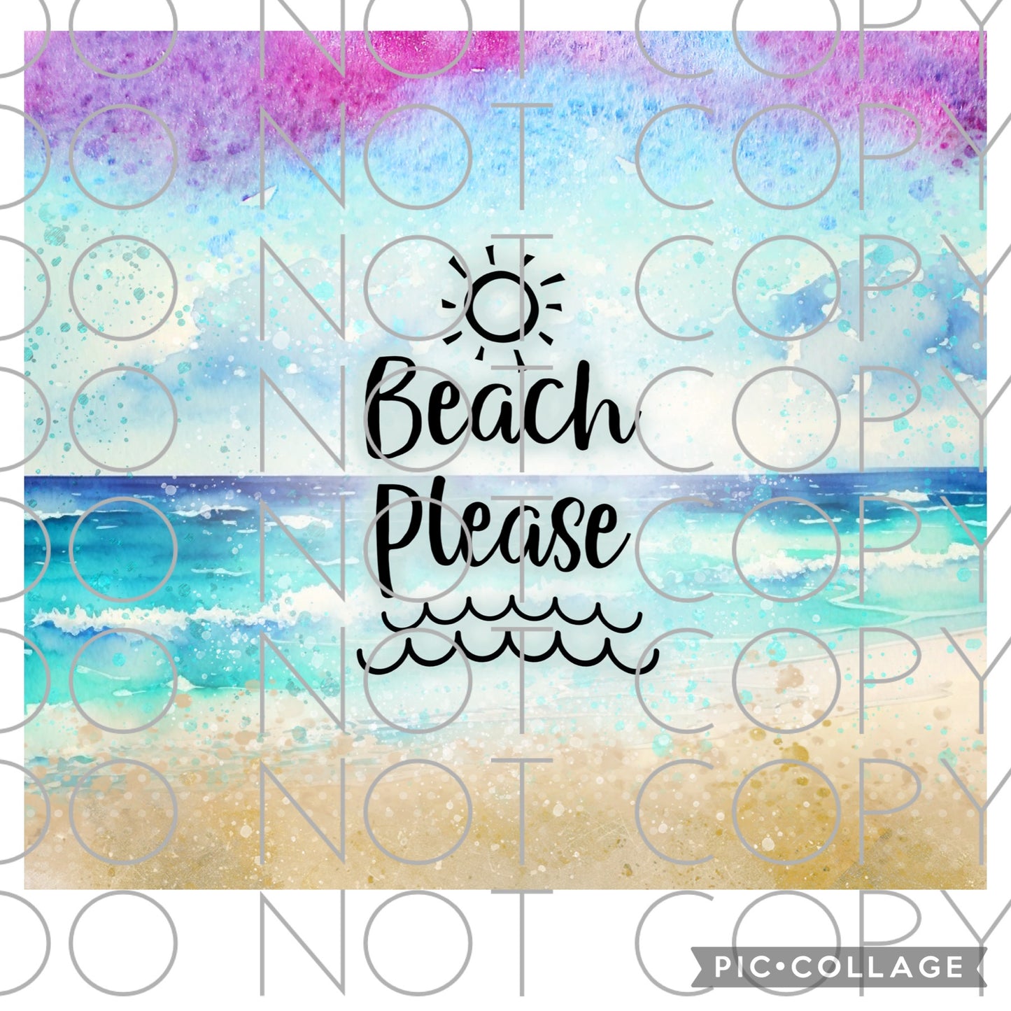 Beach Please (Sublimation Tumbler Wrap)