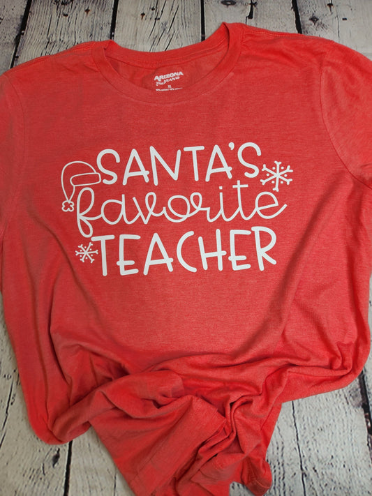 Santa’s Favorite Teacher Single Color (Adult)