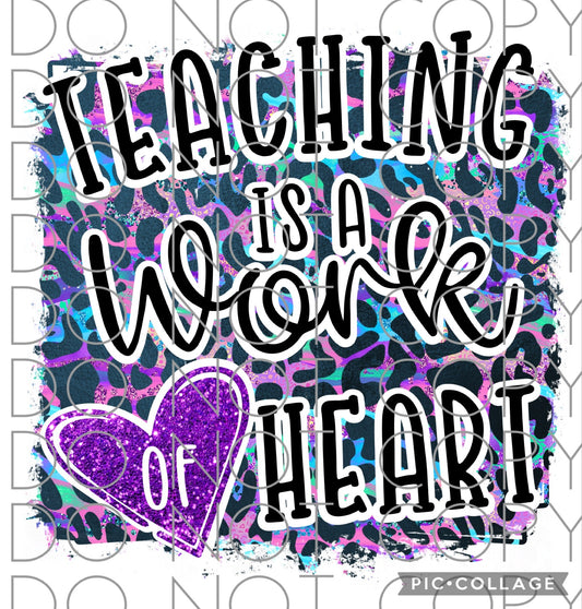 Teaching is a work of heart (Sublimation)