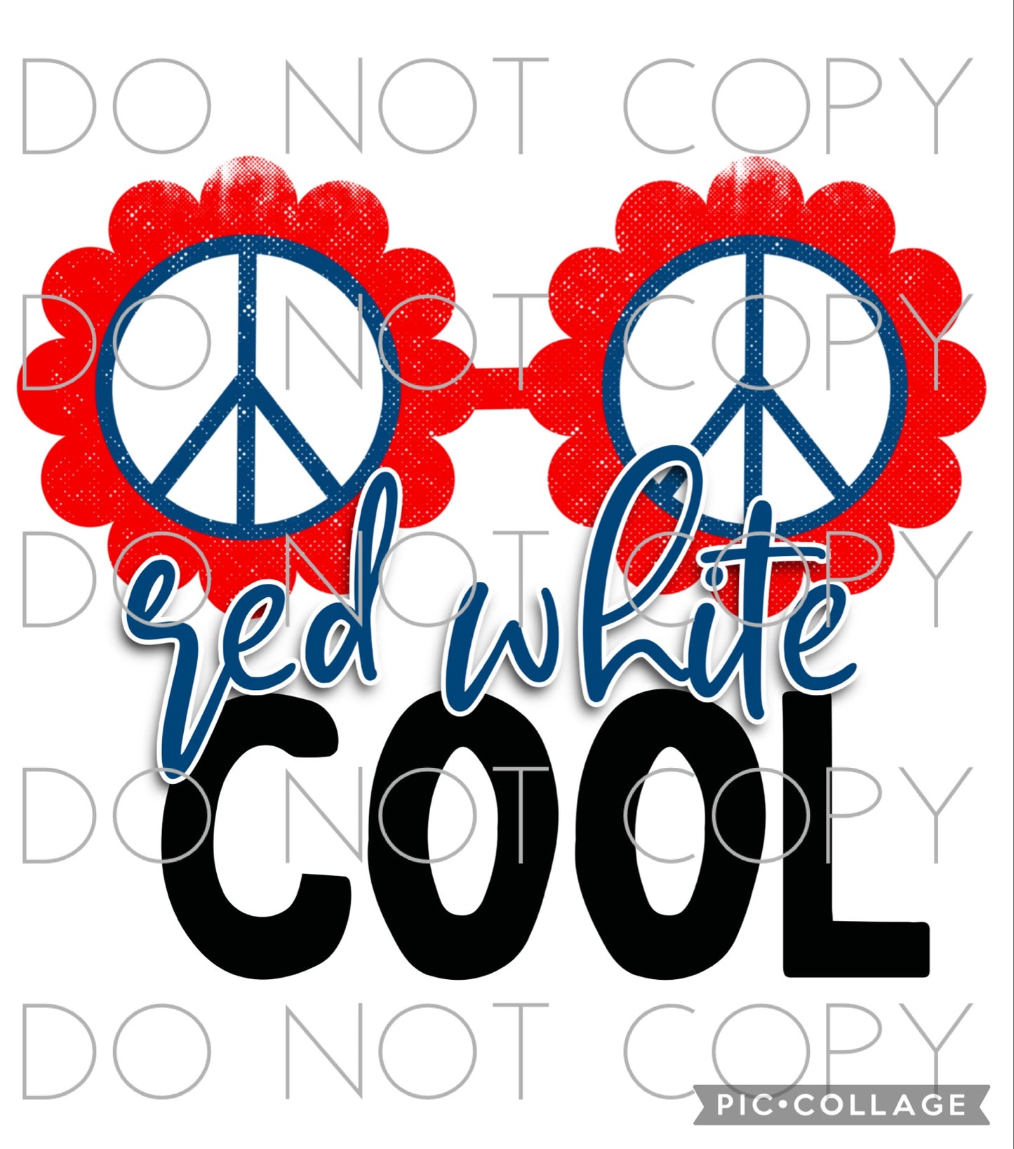 Red White Cool Peace Sunglasses (Direct To Film)