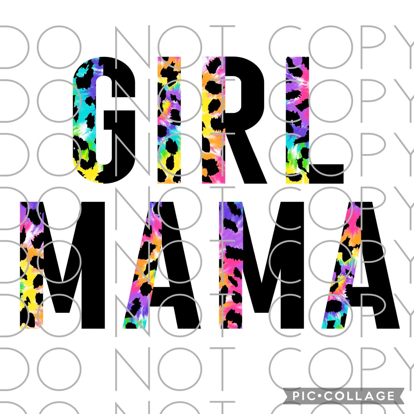 Girl Mama Colorful Leopard Full Color (Adult)