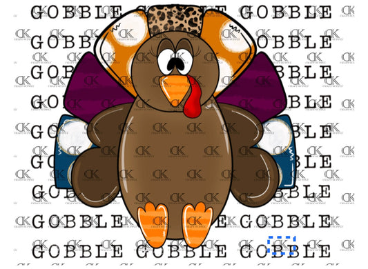 Turkey with Gobble Background (Sublimation)