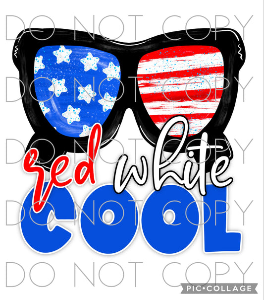 Red White Cool Flag Sunglasses (Direct To Film)