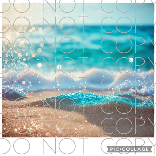 Sparkling Beach (Sublimation Tumbler Wrap)