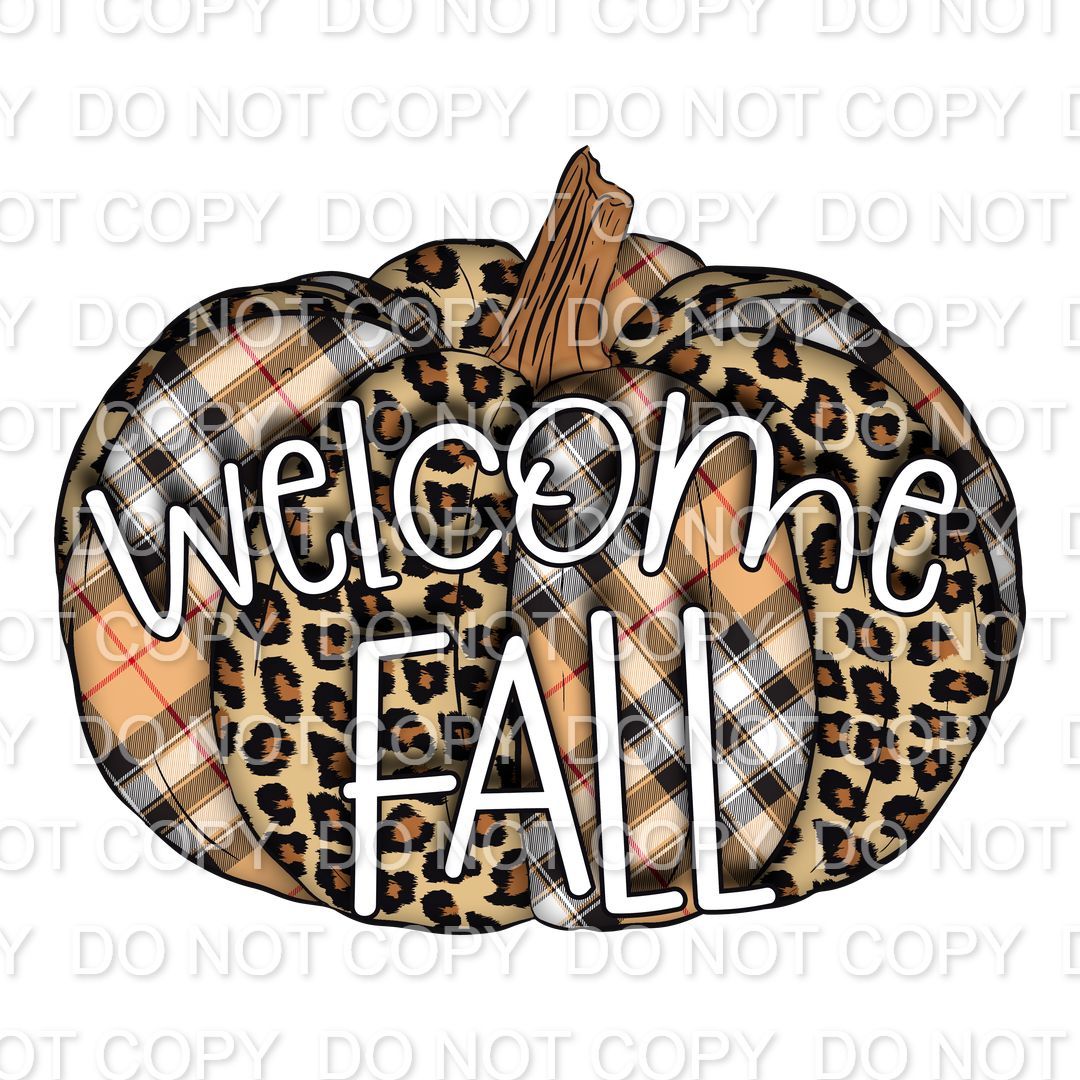 Welcome Fall Plaid and Leopard Pumpkin (Direct To Film)