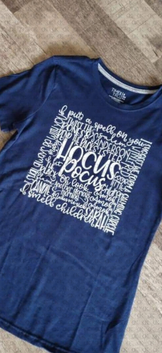 Hocus Pocus Typography Single Color (Adult)