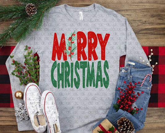 Merry Christmas With Mistletoe Full Color (Adult)