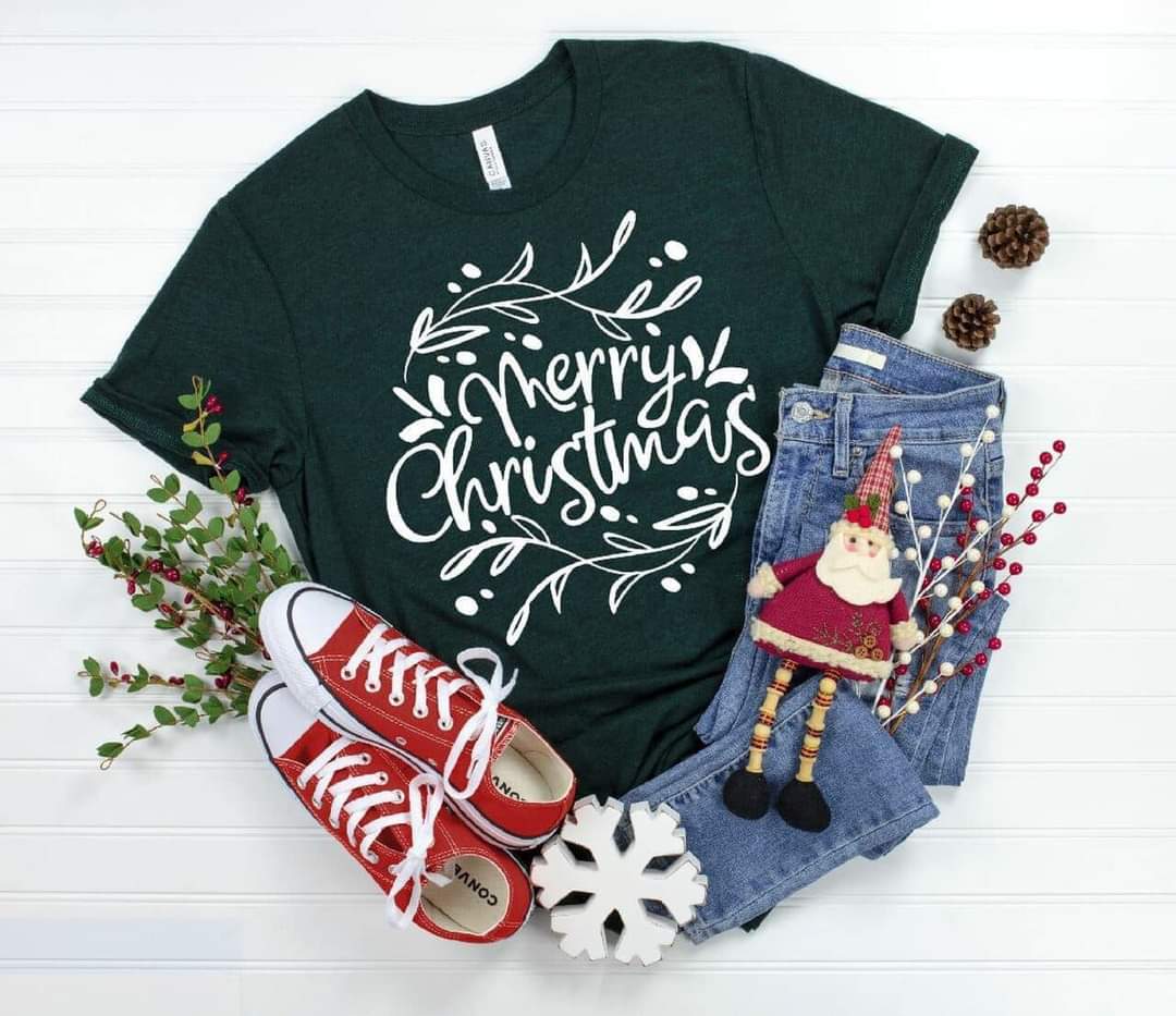 Merry Christmas Holly Single Color (Adult)