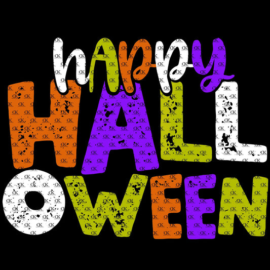 Happy Halloween White, Green and Orange (Direct To Film)