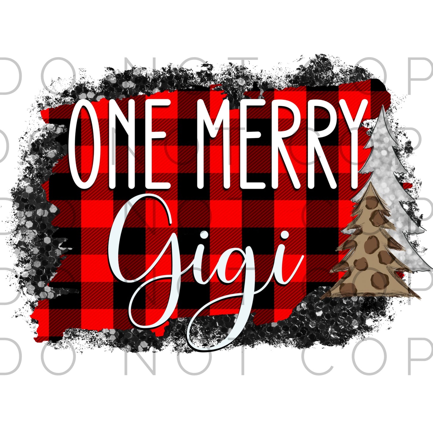 Buffalo Plaid One Merry Name 11" (Sublimation)