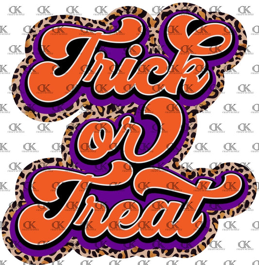 Trick Or Treat with Leopard Full Color (Adult)