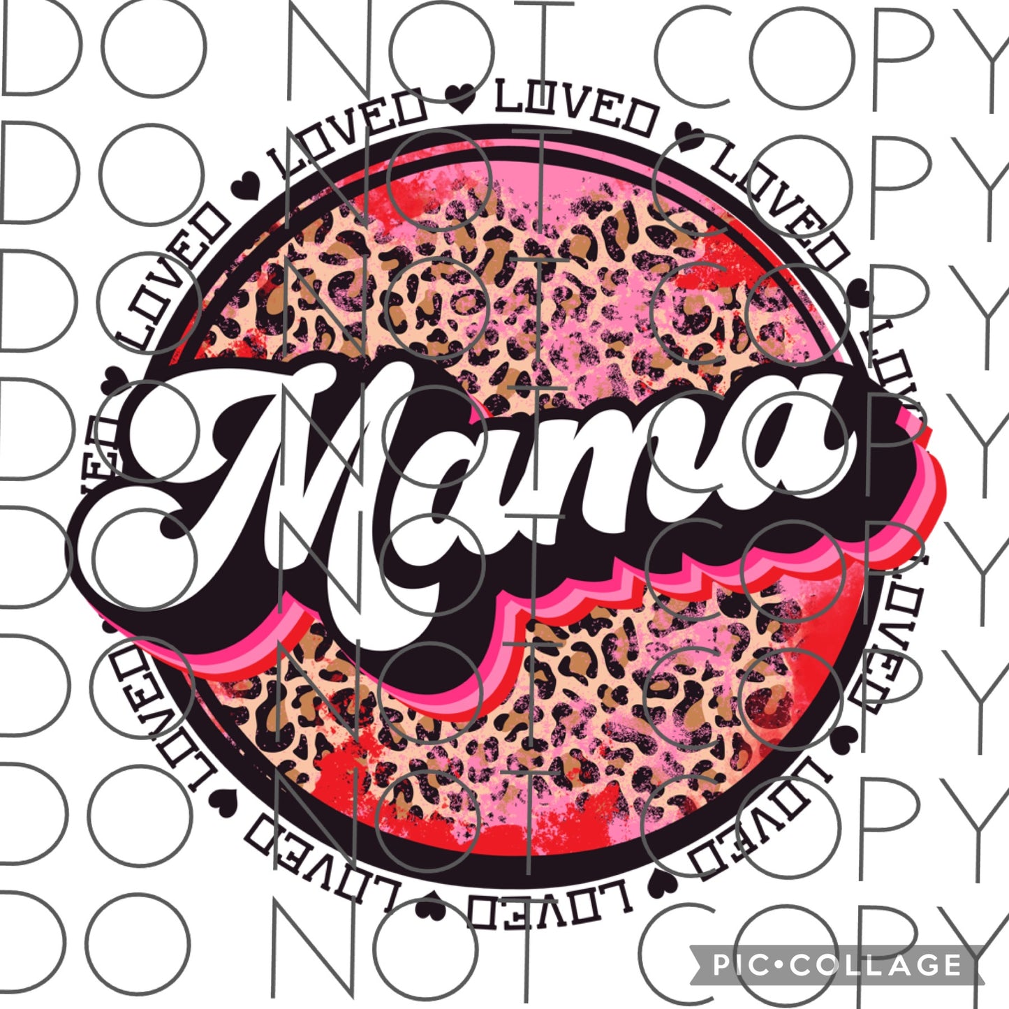 Mama loved circle (Sublimation)