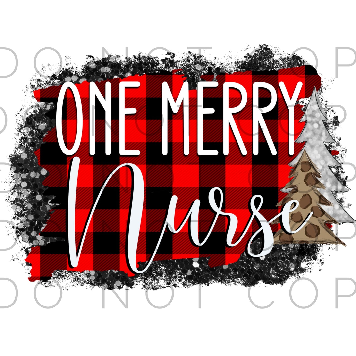 Buffalo Plaid One Merry Name 11" (Sublimation)