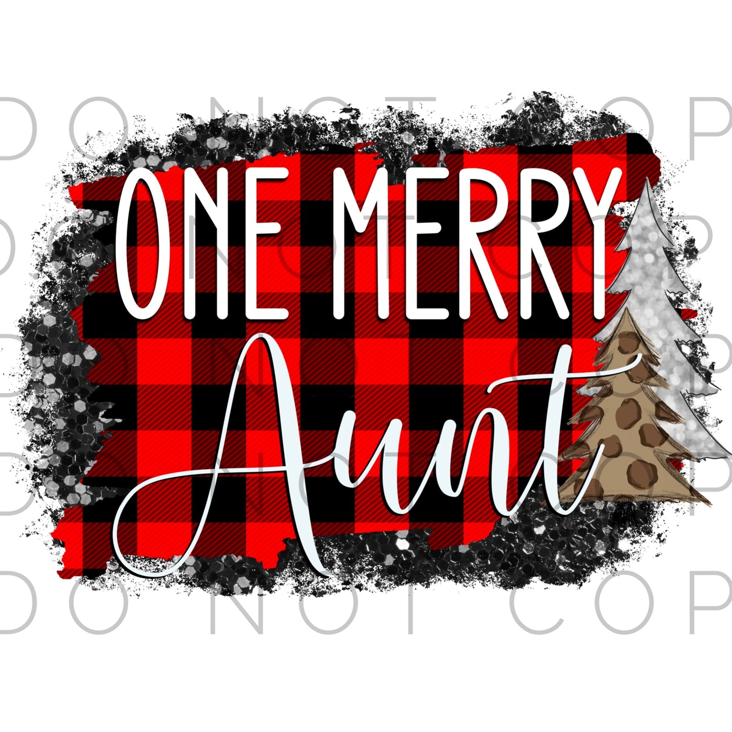 Buffalo Plaid One Merry Name 11" (Sublimation)