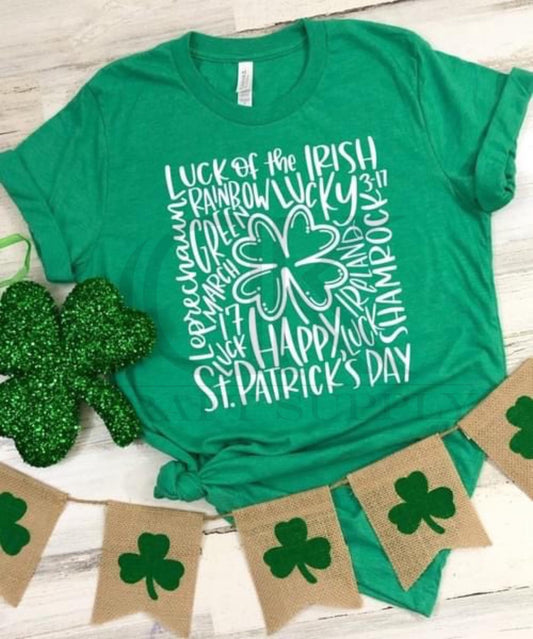 St Patrick’s Day Word Typography Single Color (Adult)