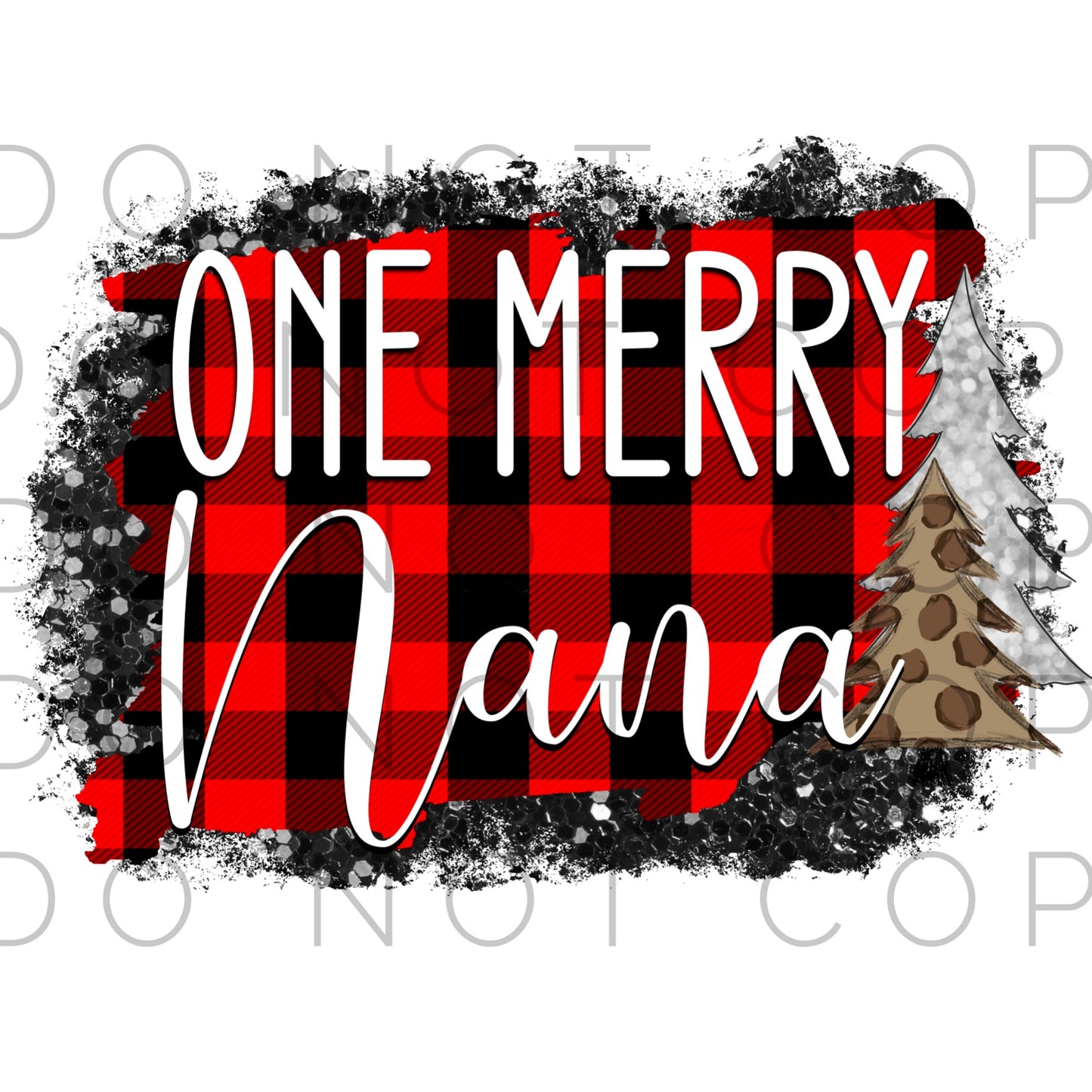 Buffalo Plaid One Merry Name 11" (Sublimation)