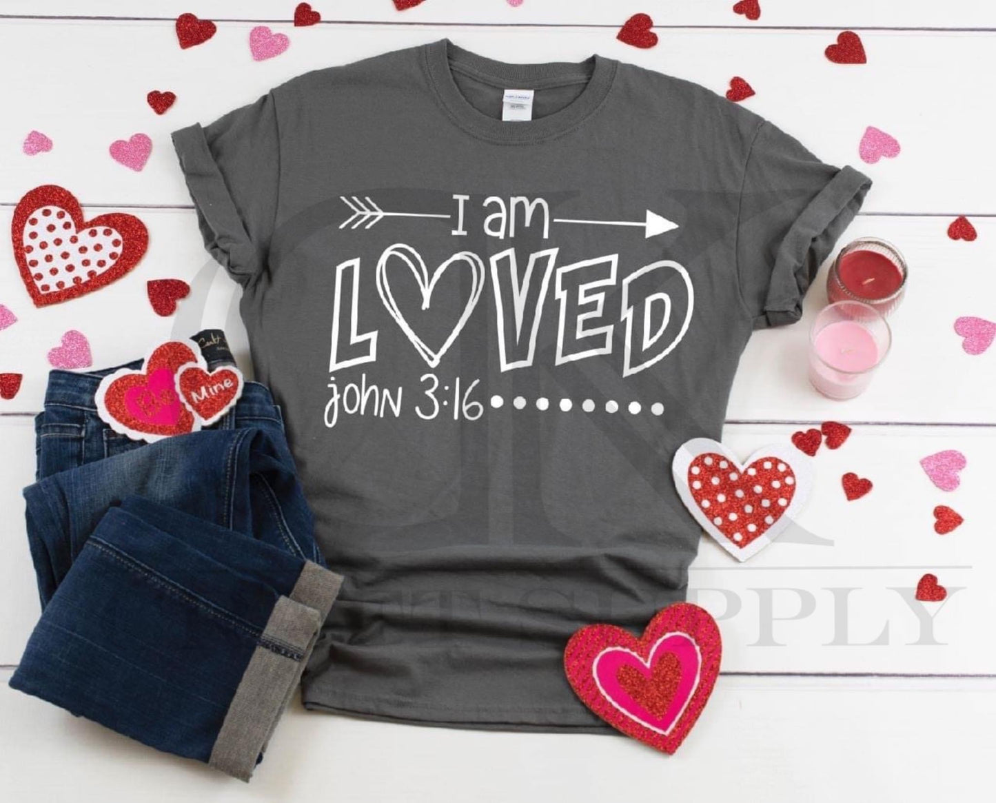 I am loved John 3:16 Single Color (Adult and Youth)