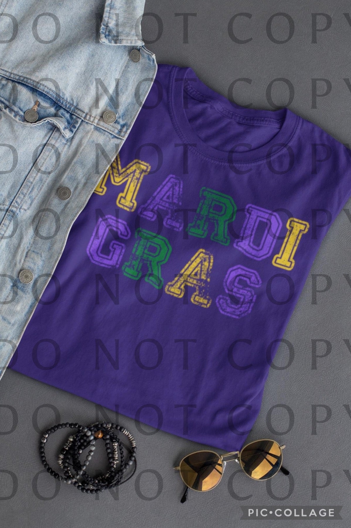 Distressed Mardi Gras Full Color (Adult)