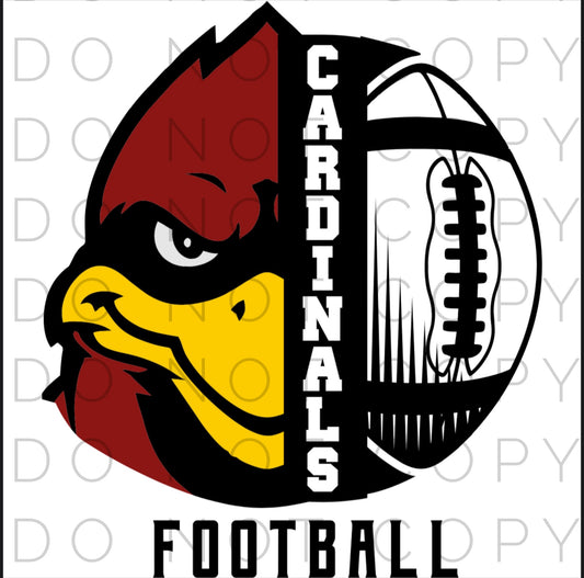 Colored Cardinals with football (Direct To Film)