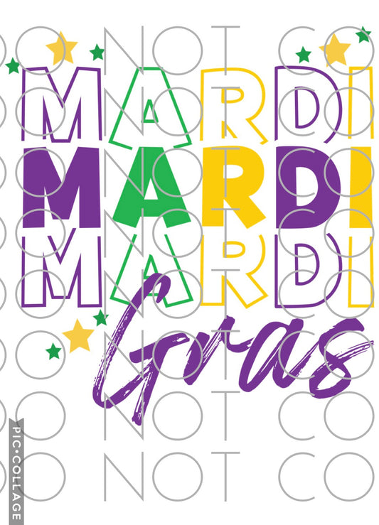 Mardi Mardi Mardi Gras with stars (Direct To Film)