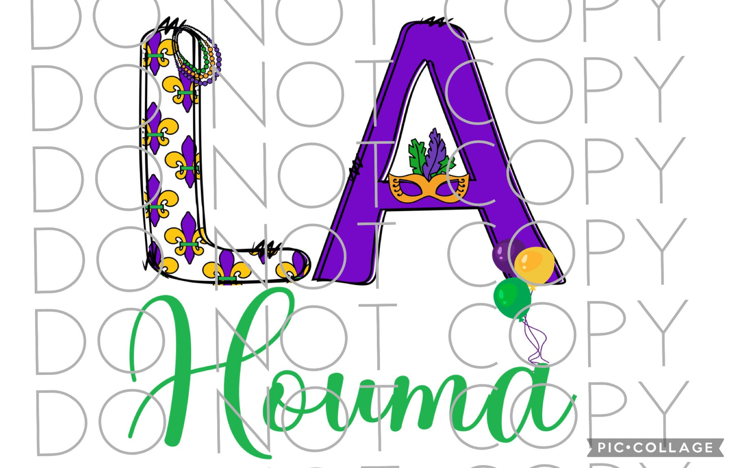 Houma LA Mardi Gras Doodle (Direct To Film)