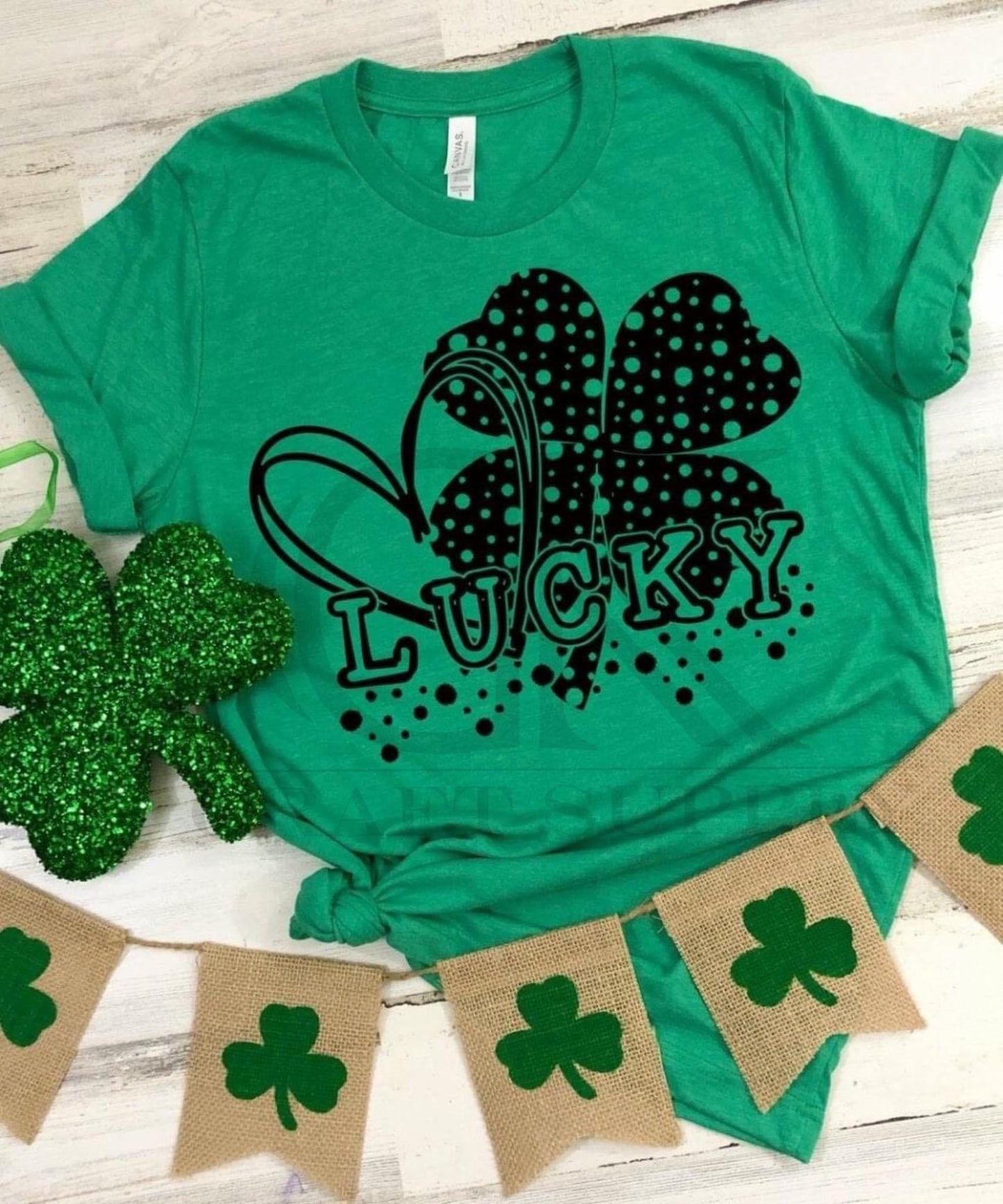 Lucky with Heart and Clover Single Color (Adult)