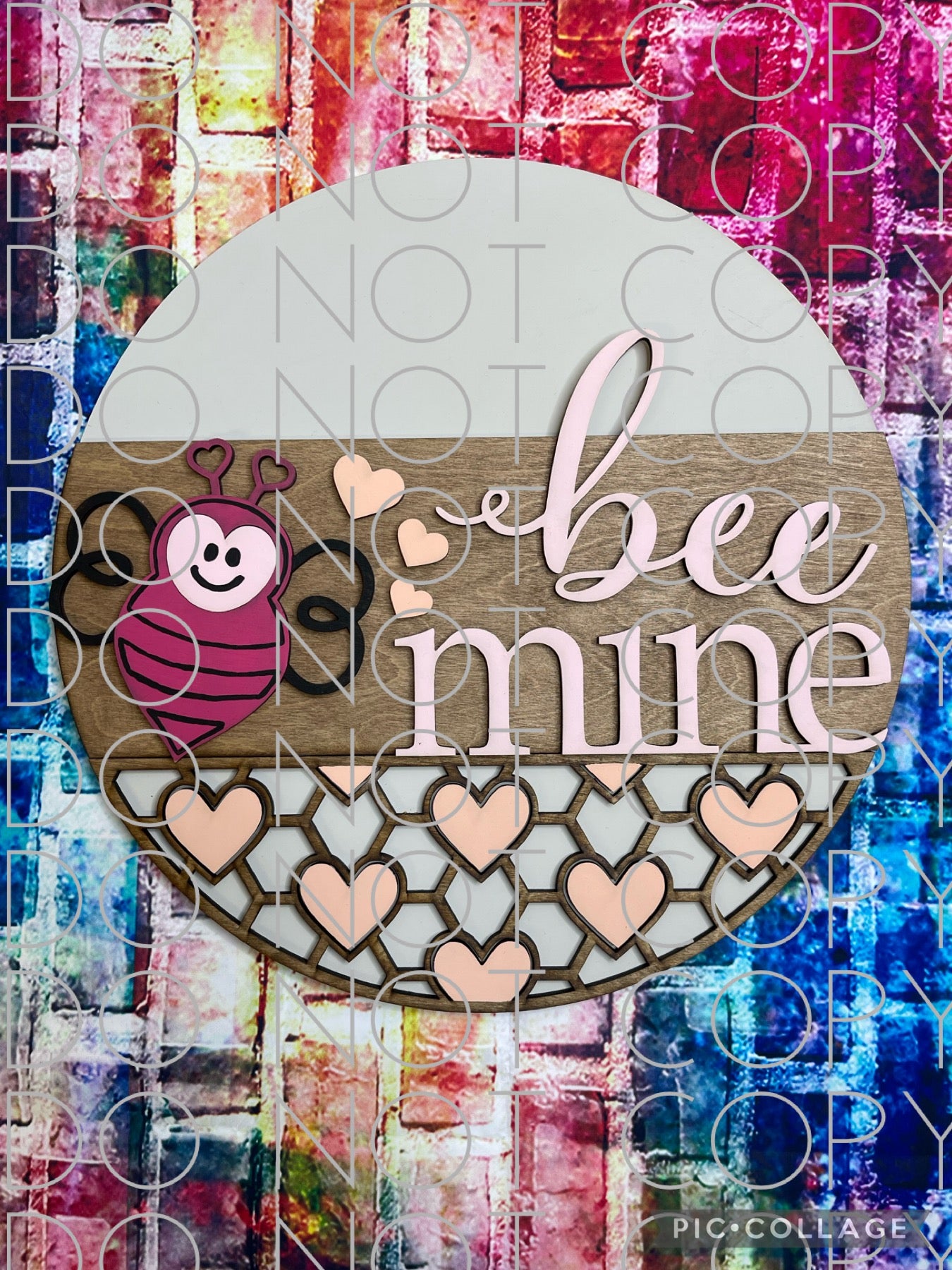 Bee Mine 2 Piece Layered Round