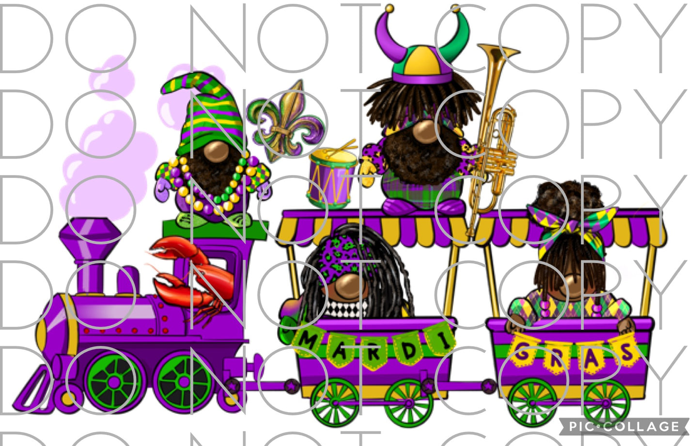 Mardi Gras Train with gnomes (Direct To Film)