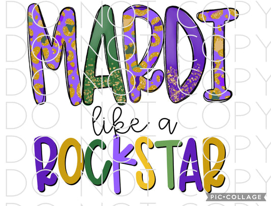 Mardi Like A Rockstar (Sublimation Tumbler Print)