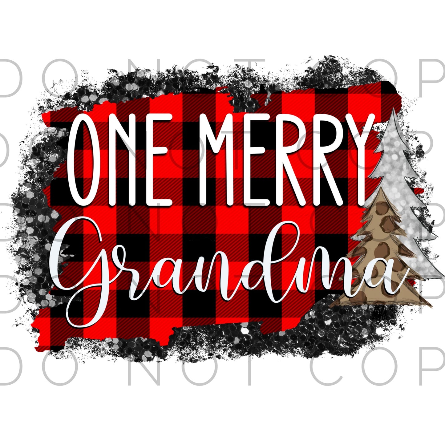 Buffalo Plaid One Merry Name 11" (Sublimation)