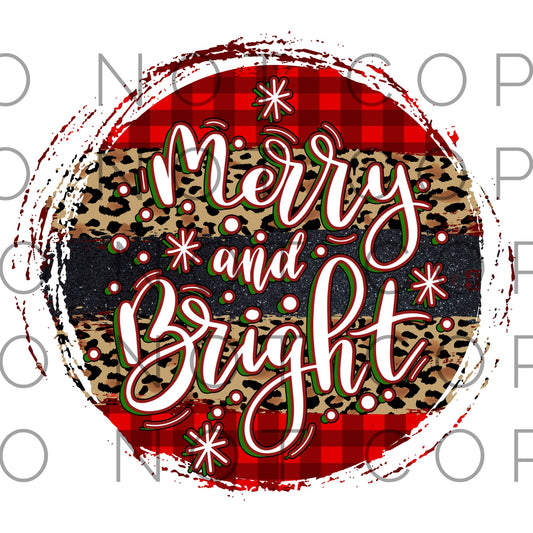 Merry & Bright Buffalo Plaid Circle (Direct To Film)