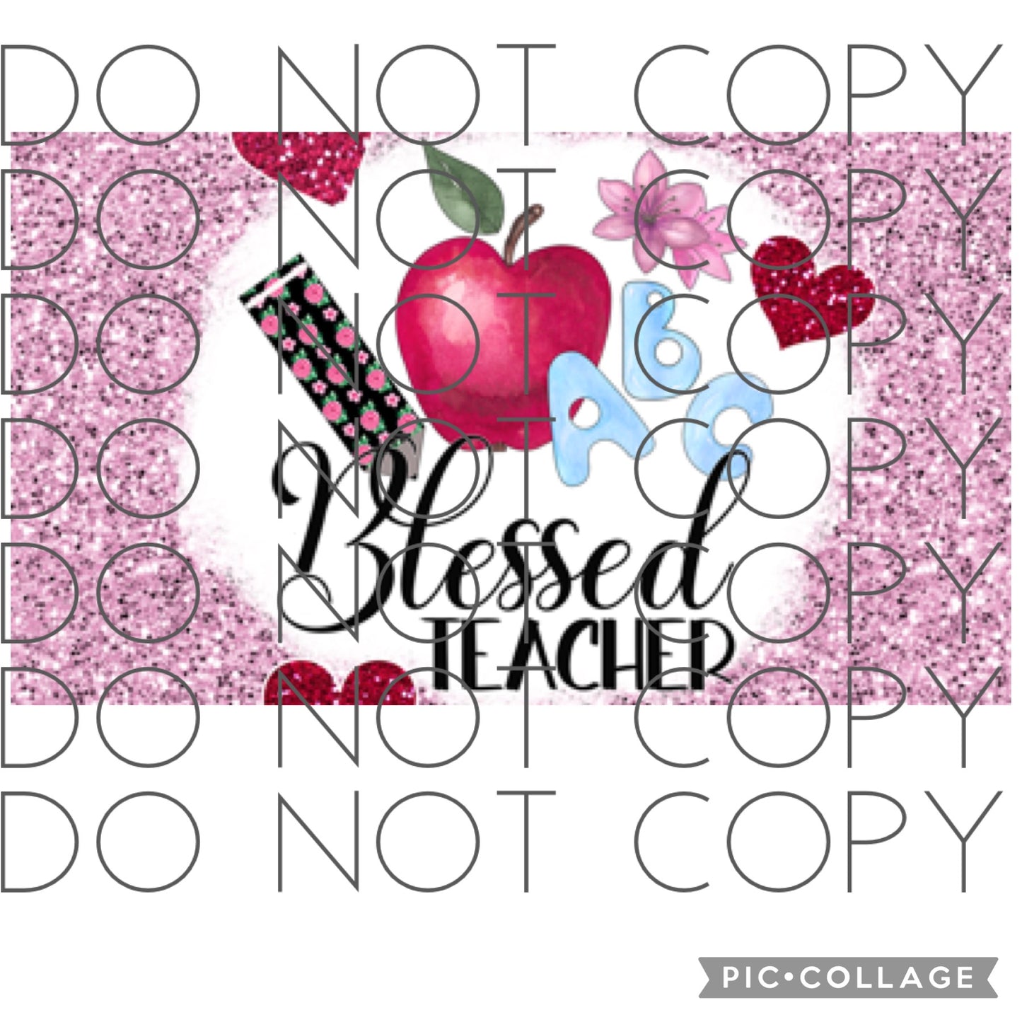 Blessed Teacher (Sublimation Tumbler Wrap)