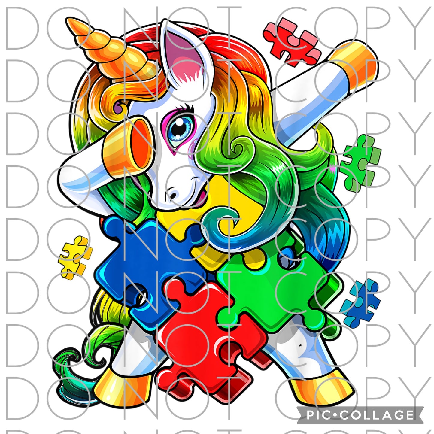 Autism Dabbing Unicorn (Direct To Film)