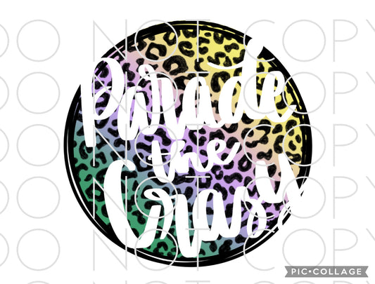 Parade the Crazy Leopard Circle (Sublimation Tumbler Print)